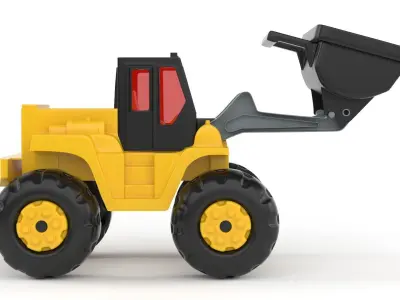 Toy Bulldozer 3D model