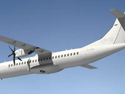 ATR 72 White Livery 3D model