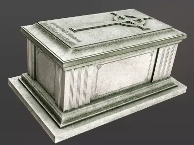Chest Tomb 2 Low-poly 3D model