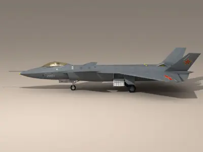 Chengdu fighter J-20 3D model