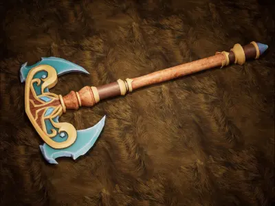 3D Nordic Sword - Exquisite Viking Weapon Model Low-poly 3D model