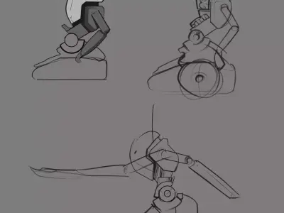 Killer Robot Low-poly 3D model