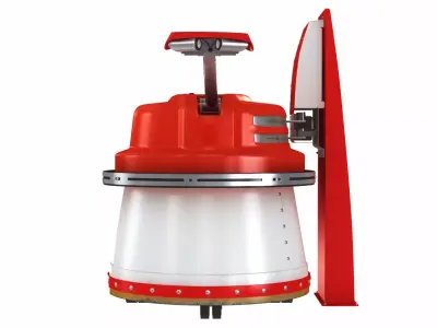 Farm Feed Pusher Robot Machine Low-poly 3D model