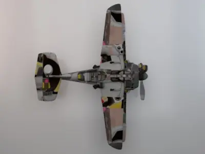 Plane Low-poly 3D model get