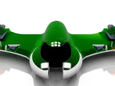Picami MK One Spaceship Low-poly 3D model