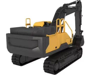 Tracked Excavator 3D model