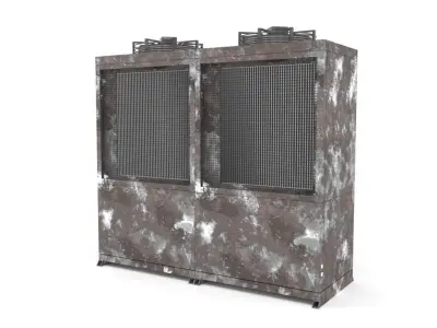 Rusty Unit Compressor Condensing 3D model