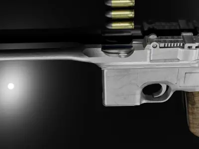 MAUSER C96 BROOMHANDLE PISTOL 3D model