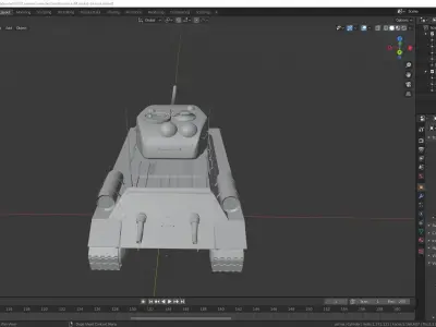t-34-85 tank Low-poly 3D model