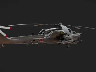 Mil Mi-28 Low-poly 3D model