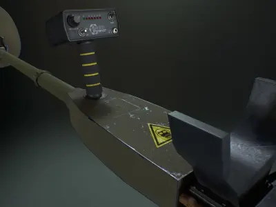 Homemade Metal Detector Low-poly 3D model