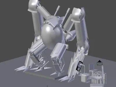 Robot Low-poly 3D model 30