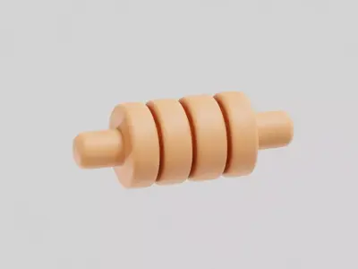 Cricket Bails Low-poly 3D model