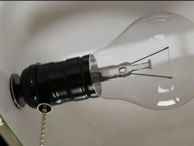 Old Table Lamp 3d Model 3D model