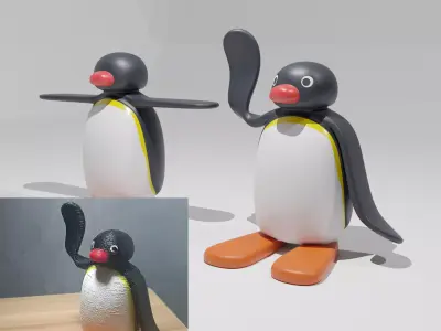 3D Print Ready of Pingu Penguin 3D print Free 3D print model