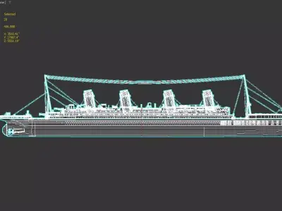 Titanic 1912 Full Detail 3D Model 3D model