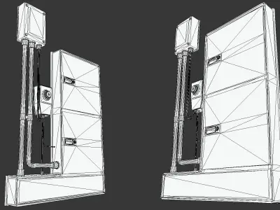 Fuseboxes 01 PBR Low-poly 3D model