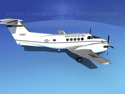 Beechcraft UC-12Q Huron V06 USAF 3D model