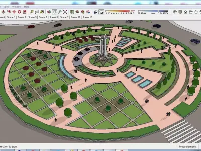 Sketchup Landscape Park E1 Free 3D model
