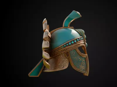 Stylized Persian Helmet - Desert Crescent 3D print model
