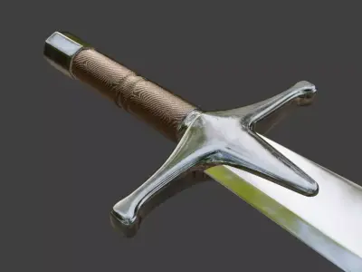 Zulfiqar 3D model  Low-poly 3D model