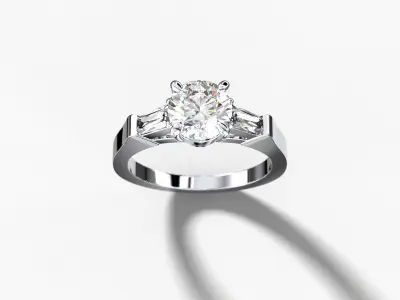 Collection solitaire rings 3D Model Pack