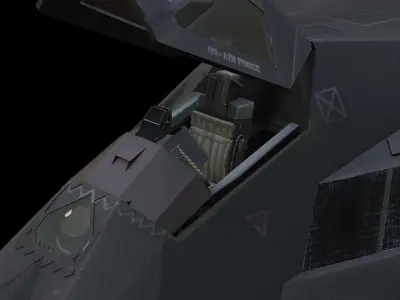 Lockheed F-117 Nighthawk Low-poly 3D model