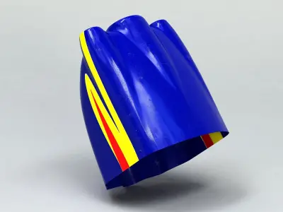 MXS-R 50E RC Airplane cowl V-Ray and PBR Low-poly 3D model