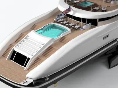Willie Love Luxury Yacht Dynamic Simulation 3D model