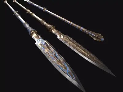 Lance Melee Weapon Low-poly 3D model