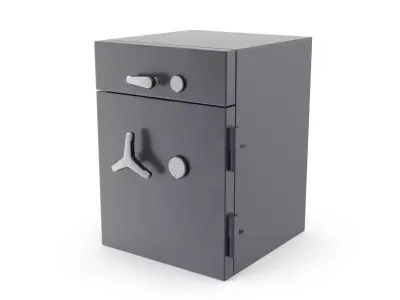 Steel Safe - Small Low-poly 3D model
