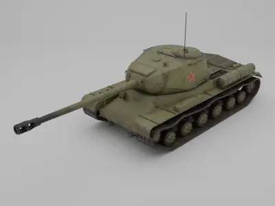 IS-2 Heavy Tank Low-poly 3D model