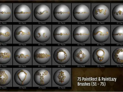 Flourish Maker 300 ZBrush Brushes 3D model