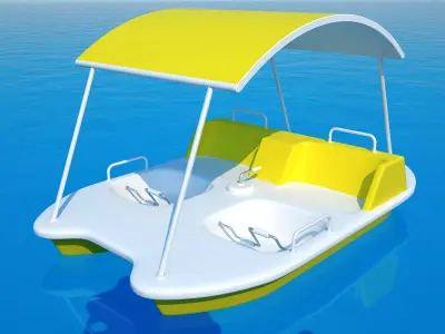 Water Park Boat 3D model
