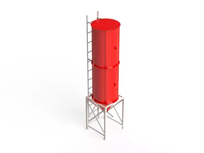 WG 4006 - STL Grain silo - 2 3D model