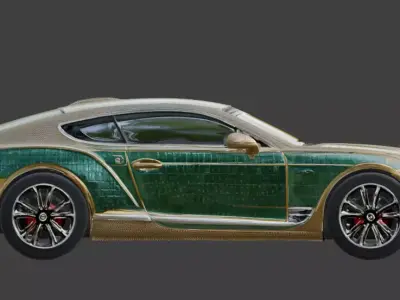 Luxury Jeweled Bentley Continental GT Low-poly 3D model