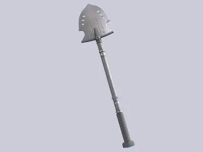 Combat shovel Low-poly 3D model