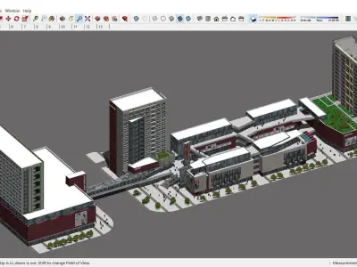 Sketchup Commercial Office Complex 251 3D model