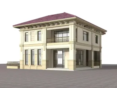 Villa building 3D model buy