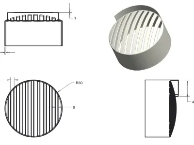 Royal Enfield Head light mask 3D model