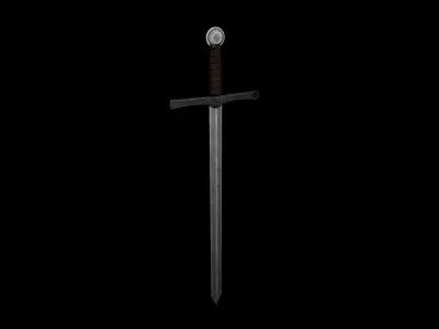 3d Sword for game and animation  Low-poly 3D model