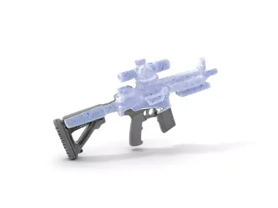 Tactical Black Rifle model pack Low-poly 3D model purchase