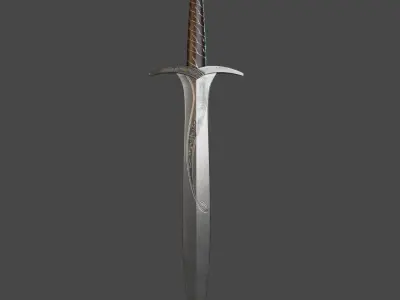 Sting Sword High Poly 3D model