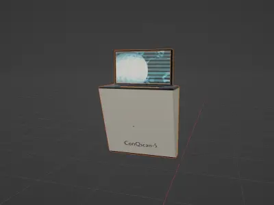 SciFi Laboratory Sample Scanner Low-poly 3D model