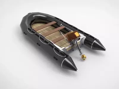 River rubber boat  3D model