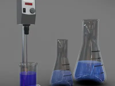 Chemistry Tools  Low-poly 3D model