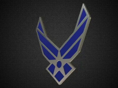 us air force logo 3D model