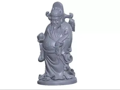 Antique Chinese Statue 3D model
