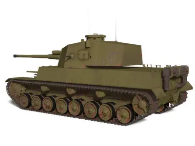 Type5 medium tank Chi ri 3D model