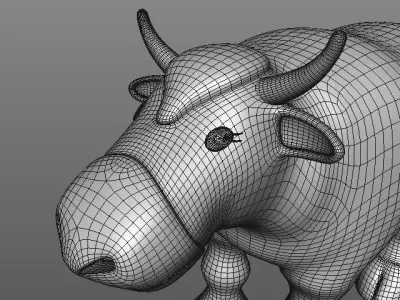 Cartoon cow 3D model buy